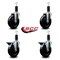 Service Caster 5'' Soft Rubber Wheel Swivel 1-1/4'' Expanding Stem Caster Set 2 Brakes, 4PK SCC-EX20S514-SRS-2-PLB-2-114 - alternate 5